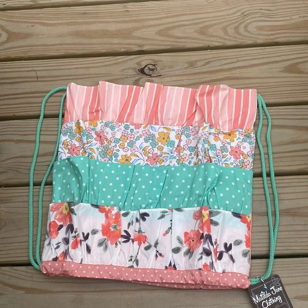 NWT🍍 Matilda Jane Dream Chasers In The Ruffles Drawstring Backpack 🍍F-1